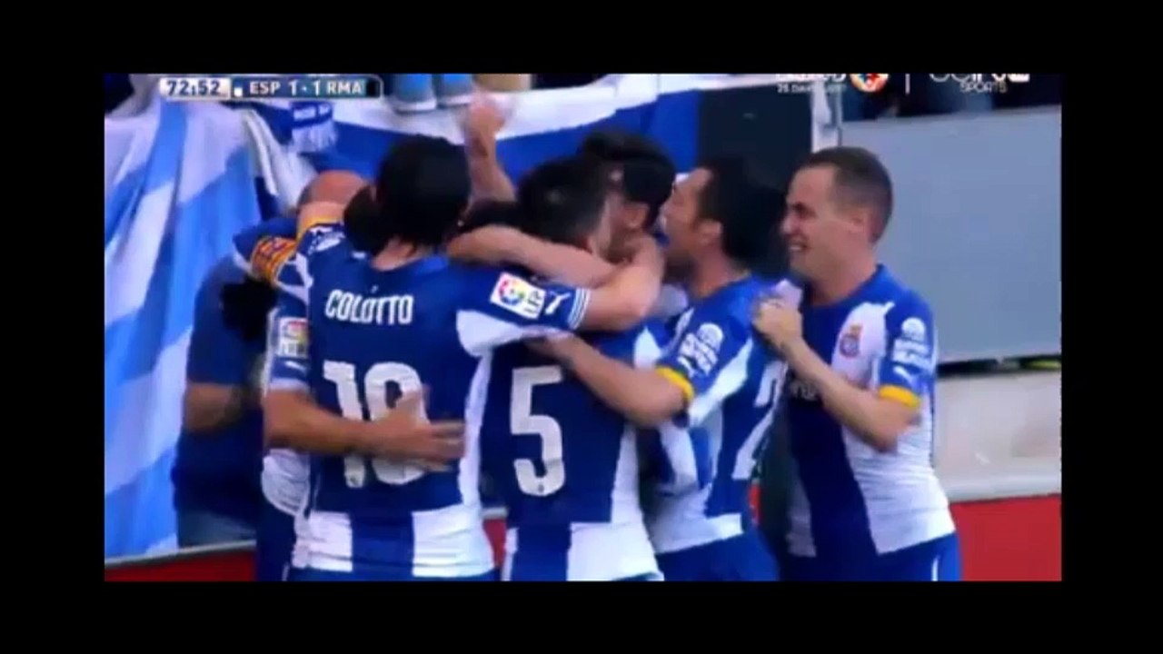 Christian Stuani 1-1 goal   RCD Espanyol vs Real Madrid CF -  17.05.2015