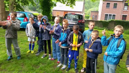 La remise des médailles (Tournoi à Frameries AJA U11 du 14/05/2015 )