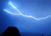 Slow Motion Lighting Strike Captured Over Oklahoma