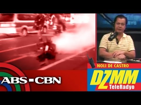 Motorsiklo nasunog sa Roxas Blvd.