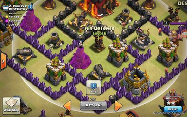 Clash of Clans - TH9 vs TH10 war attack