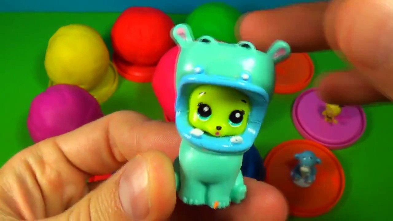 10 Play Doh surprise eggs Despicable Me Disney Cars PLANES The SMURFS Party Animals LPS Pony.mp4