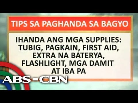 Tips sa paghahanda sa bagyo