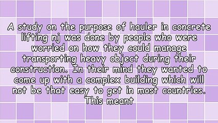 The Research On The Use Of Hauler Within Concrete Lifting Nj