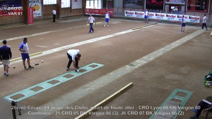 Second tir de précision, CRO Lyon vs Vargon Rijeka, Sport Boules, Quarts de finale aller Coupe d'Europe des Clubs