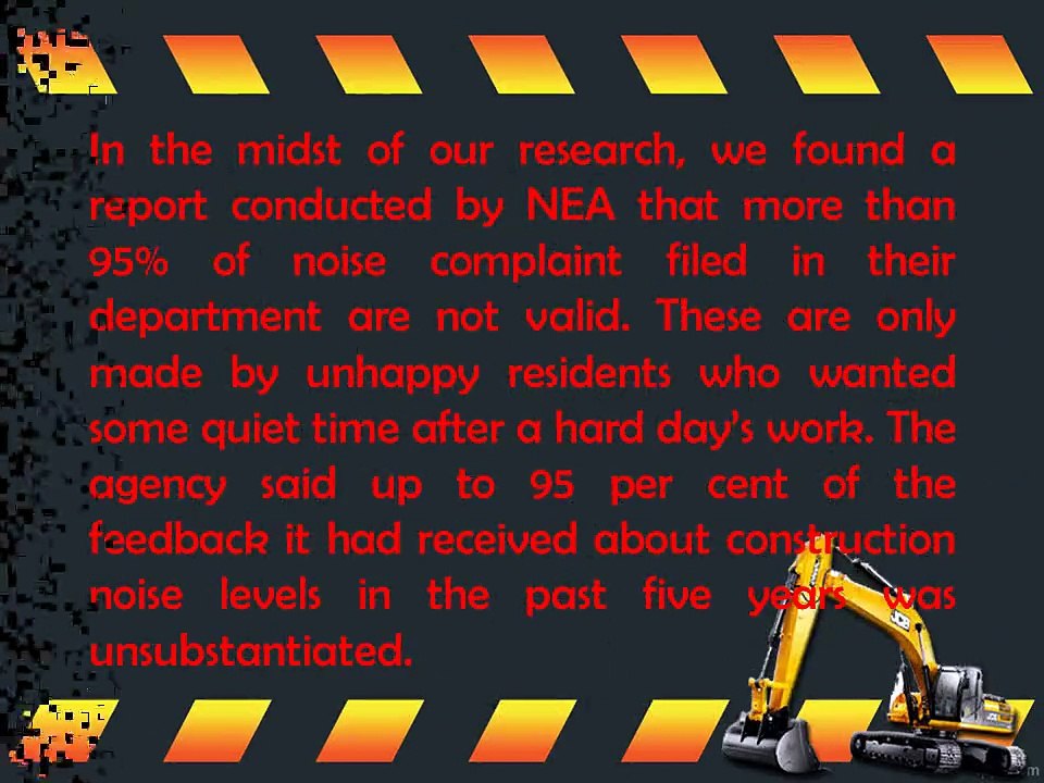 NEA: 95% Noise Complaints Not Valid