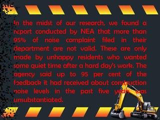 NEA: 95% Noise Complaints Not Valid