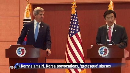 Kerry slams North Korea provocations, 'grotesque' abuses