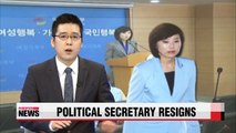 President Park's political secretary resigns after failed public pension reforms