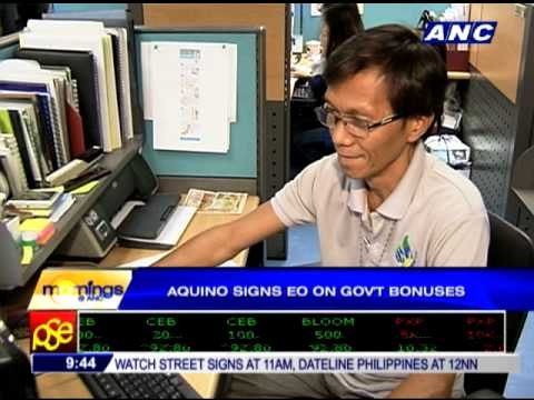 Aquino signs EO on gov't bonuses
