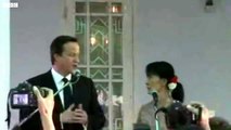 David Cameron praises Aung San Suu Kyi