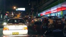 Driving in Metro Manila at night, Philippines