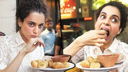 Kangana Ranaut Enjoys Street Food