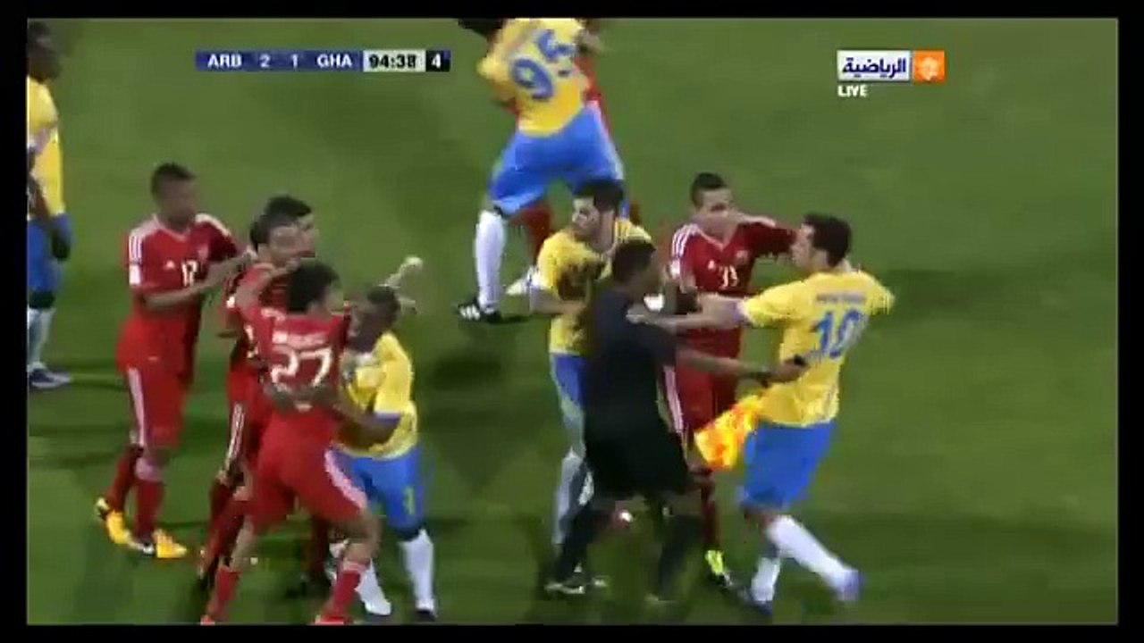 Big FIGHT in Qatar Cup match! Brazilian Nene (ex PSG) vs Houssine Kharja (ex Fiorentina)