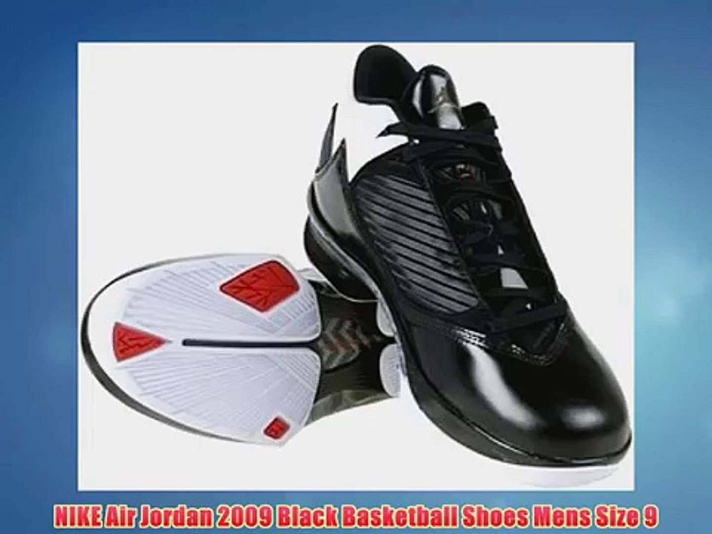 NIKE Air Jordan 2009 Black Basketball Shoes Mens Size 9 - video dailymotion