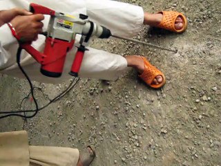 DRILLING FOR TERMITE PROOFING