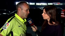 Andrés Iniesta gives his reaction to league title