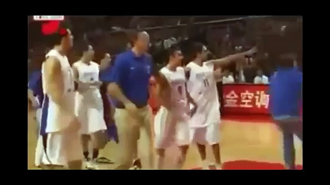 バスケ 中国とブラジルが試合中大乱闘ｗｗｗ　ブラジル戦意喪失　China Kung Fu basketball　カンフーバスケ 閲覧注意　放送事故　DQN　Funny play