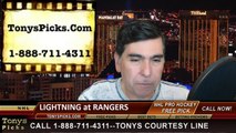 New York Rangers vs. Tampa Bay Lightning NHL Playoff Pick Game 2 Odds Prediction Preview 5-18-2015