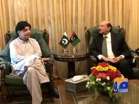 Geo Reports-DG Rangers briefs Ch Nisar on Karachi bus attack-18 May 2015