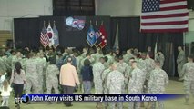 John Kerry visits US military base in South Korea