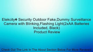 Etekcity� Security Outdoor Fake,Dummy Surveillance Camera with Blinking,Flashing Light(2xAA Batteries Included, Black) Review