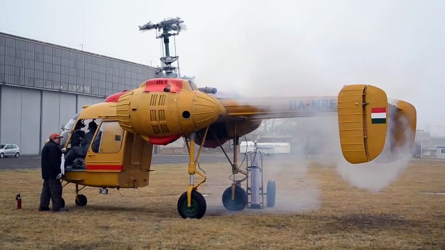 Kamov Ka-26 (HA-MRF) helicopter test flight after maintenance at Budaörs airfield