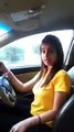 punjabi Girl Singing song - awesome voice - in a car