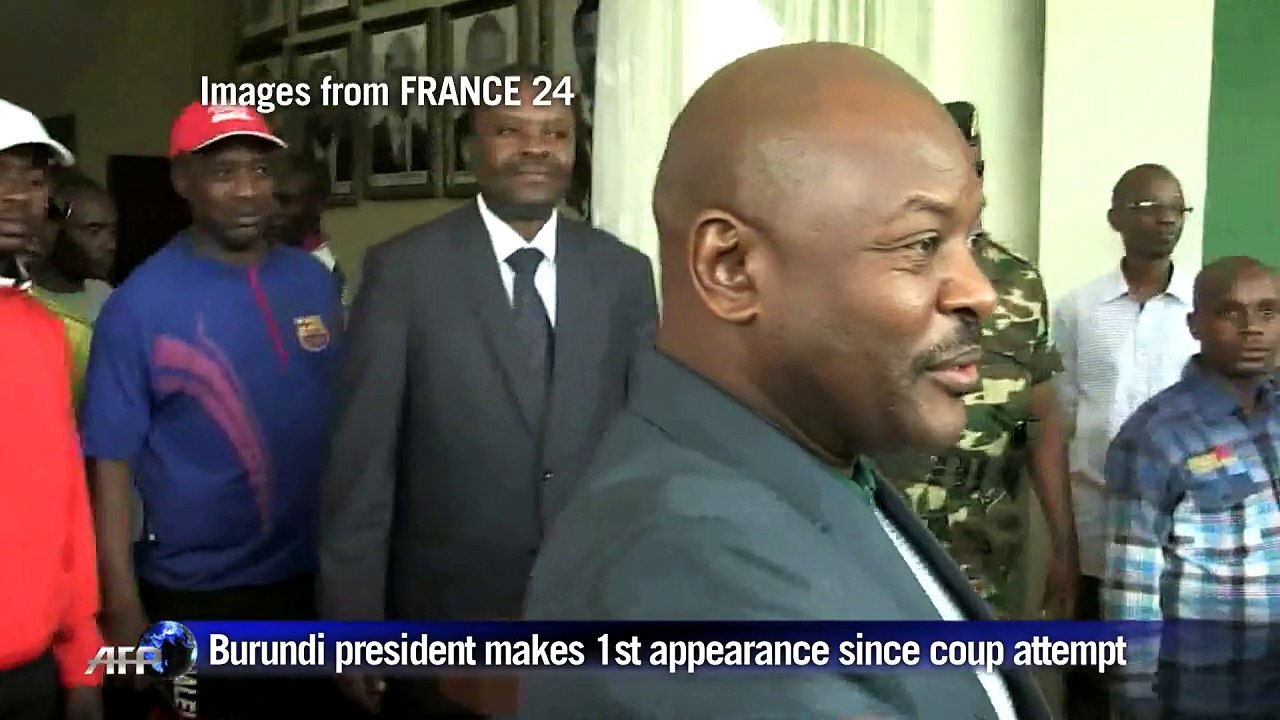 Burundi leader makes first appearance since coup bid