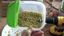 Homemade fish food feeder for aquarium or pond