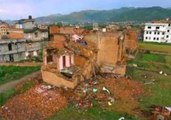 Drone Video Shows Earthquake Damage in Lubhu, Nepal