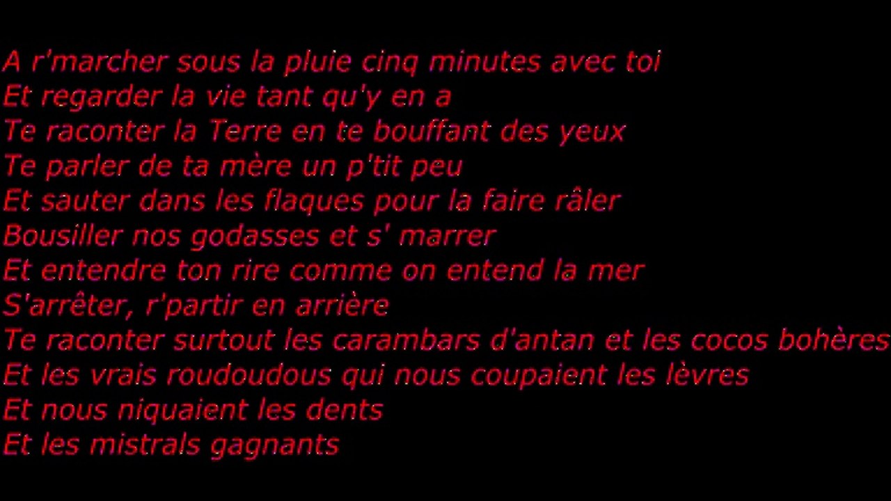 Coeur de pirate - Mistral Gagnant Paroles