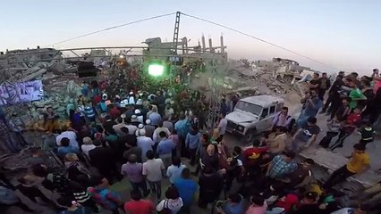 Así se ve la afombra roja de un festival de cine entre los escombros de Gaza