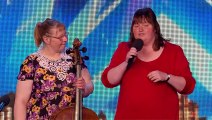 Cello and singing duo Vision want to make you smile! - Audition Week 1 - Britain's Got Talent 2015