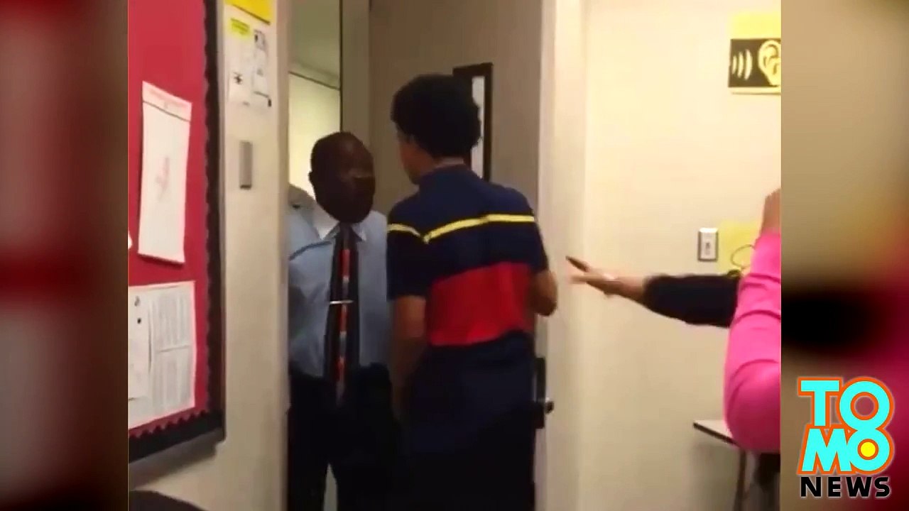 Caught on video: A Houston high school student attacks his substitute teacher for giving him an exam
