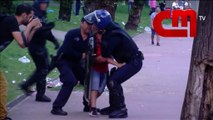 Follia in Portogallo, pestato dalla Polizia davanti al figlio