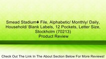 Smead Stadium� File, Alphabetic/ Monthly/ Daily, Household/ Blank Labels, 12 Pockets, Letter Size, Stockholm (70213) Review