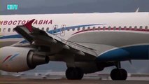 信州まつもと空港　ウラジオストク航空「エアバスＡ３２０」離着陸