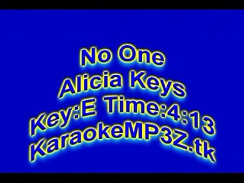 No One - Alicia Keys - Karaoke