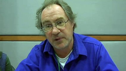 John Billingsley cuts an ad for the Sidewalk Film festival 2010