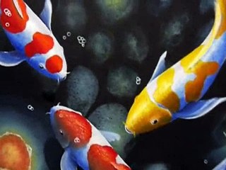 koi fish acrylic painting