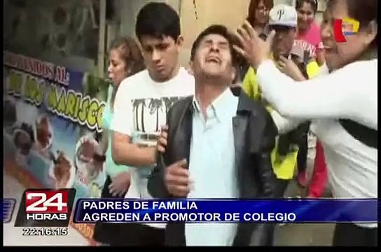 Ate: padres de familia agreden a promotor de colegio acusado de estafa