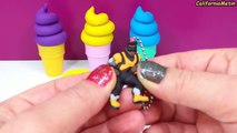 Play Doh Funny Ice Cream Cone Surprise Eggs Marvel Hello Kitty Scooby Doo