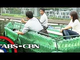 Bangka, kumot na yari sa mga boteng plastik handog sa mga nasalanta