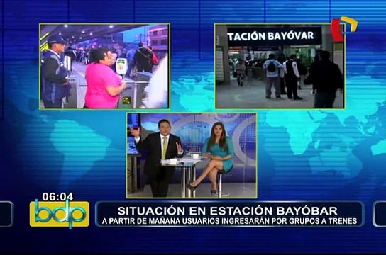 [BDP] Situación en estación Bayóvar: a partir de mañana usuarios ingresarán por grupos a trenes