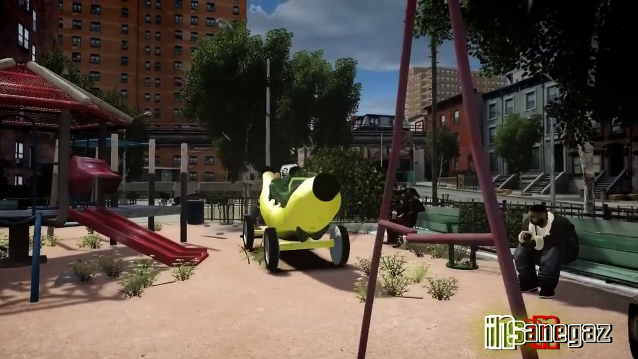 GRAND THEFT AUTO IV BANANA CAR MOD CRASH TESTING HD