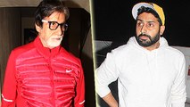Amitabh & Abhishek Bachchan Spotted Watching 