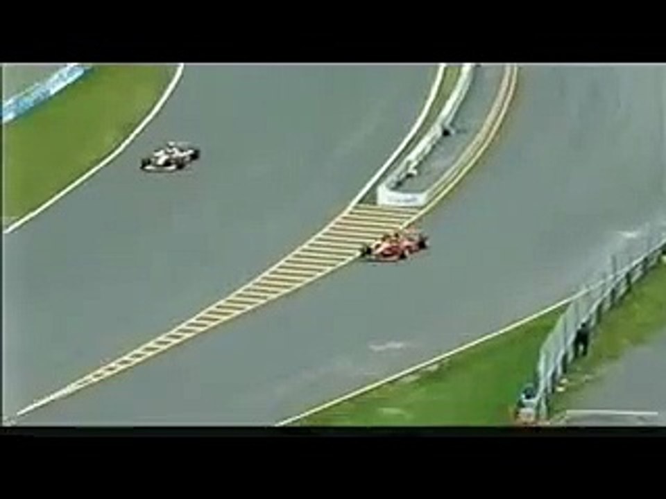 F1 Schumacher pushes Frentzen off the road