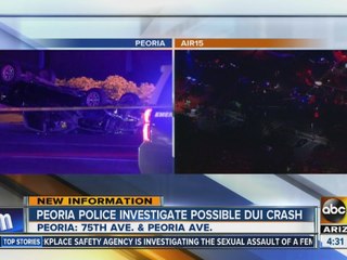 Police investigate possible DUI crash in Peoria