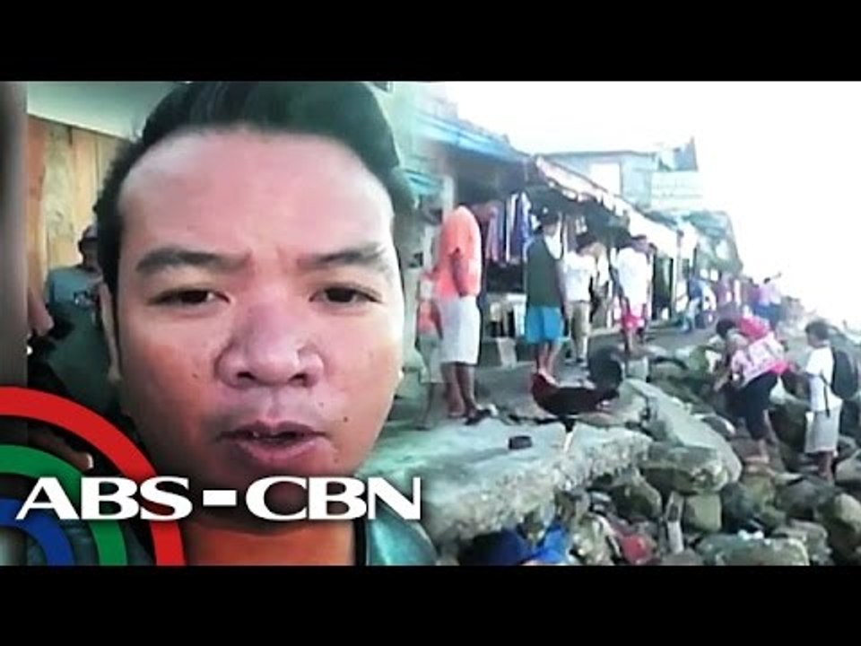 Broken seawall in Samar